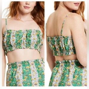 Rhode Ruched Bandeau Top 3x New with tag crop adjustable strap Target